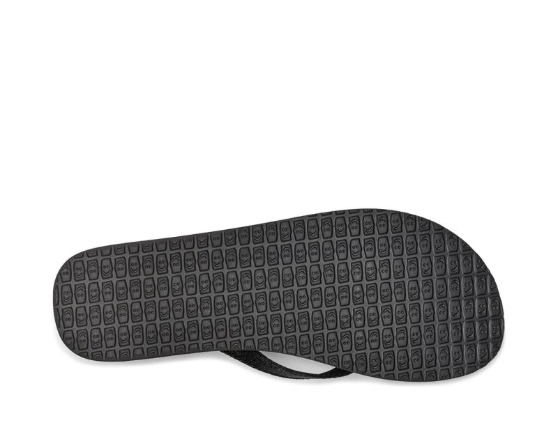 Sanuk Yoga Joy Sparkle Women's Flip Flops Black | Canada 82OKI